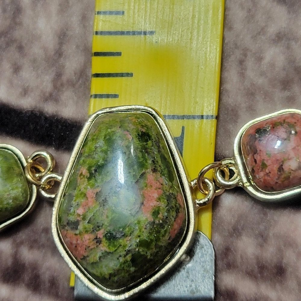 Unakite Two Row Beaded Bracelet - Picture 12 of 12